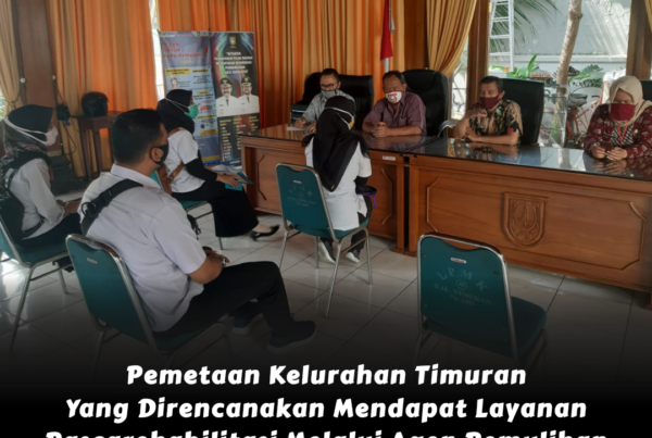 Pemetaan Kelurahan Yang Direncanakan Mendapat Layanan Pascarehabilitasi Melalui Agen Pemulihan Prioritas Nasional di kelurahan Timuran