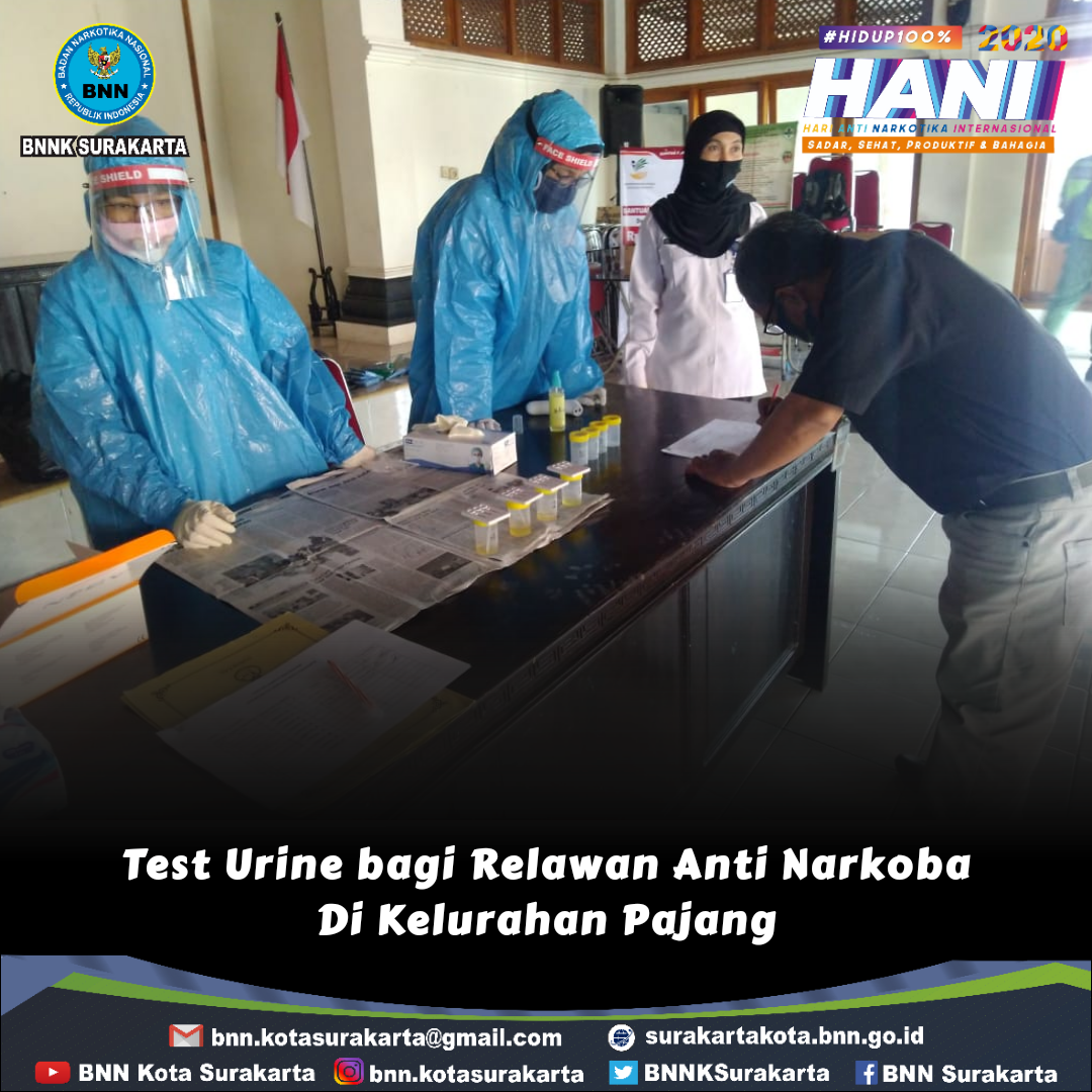 Test Urine Bagi Relawan Anti Narkoba Di Kelurahan Pajang Test Urine Bagi Relawan Anti Narkoba Di Kelurahan Pajang