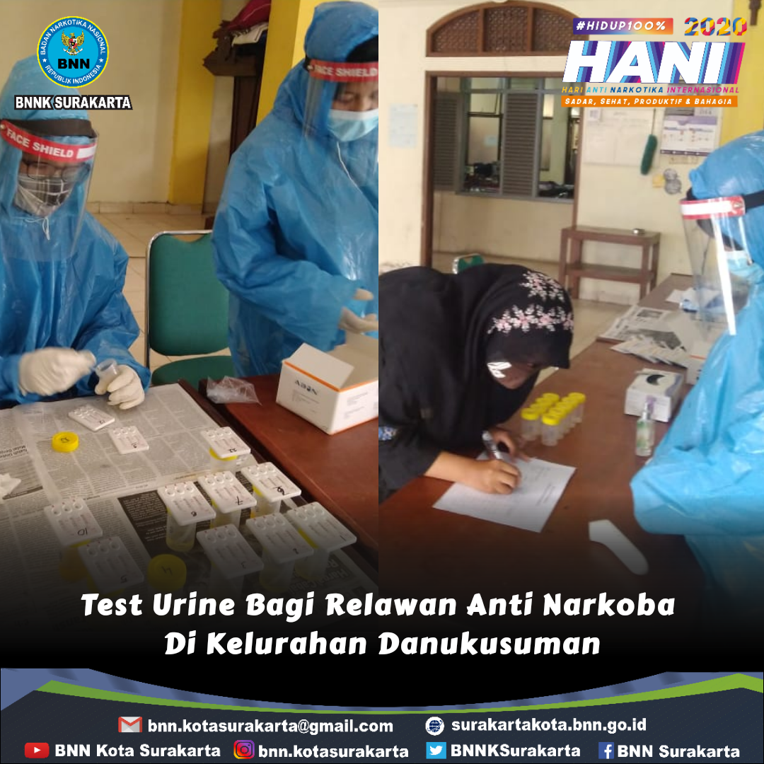 Test Urine Bagi Relawan Anti Narkoba Di Kelurahan Danukusuman Test Urine Bagi Relawan Anti Narkoba Di Kelurahan Danukusuman