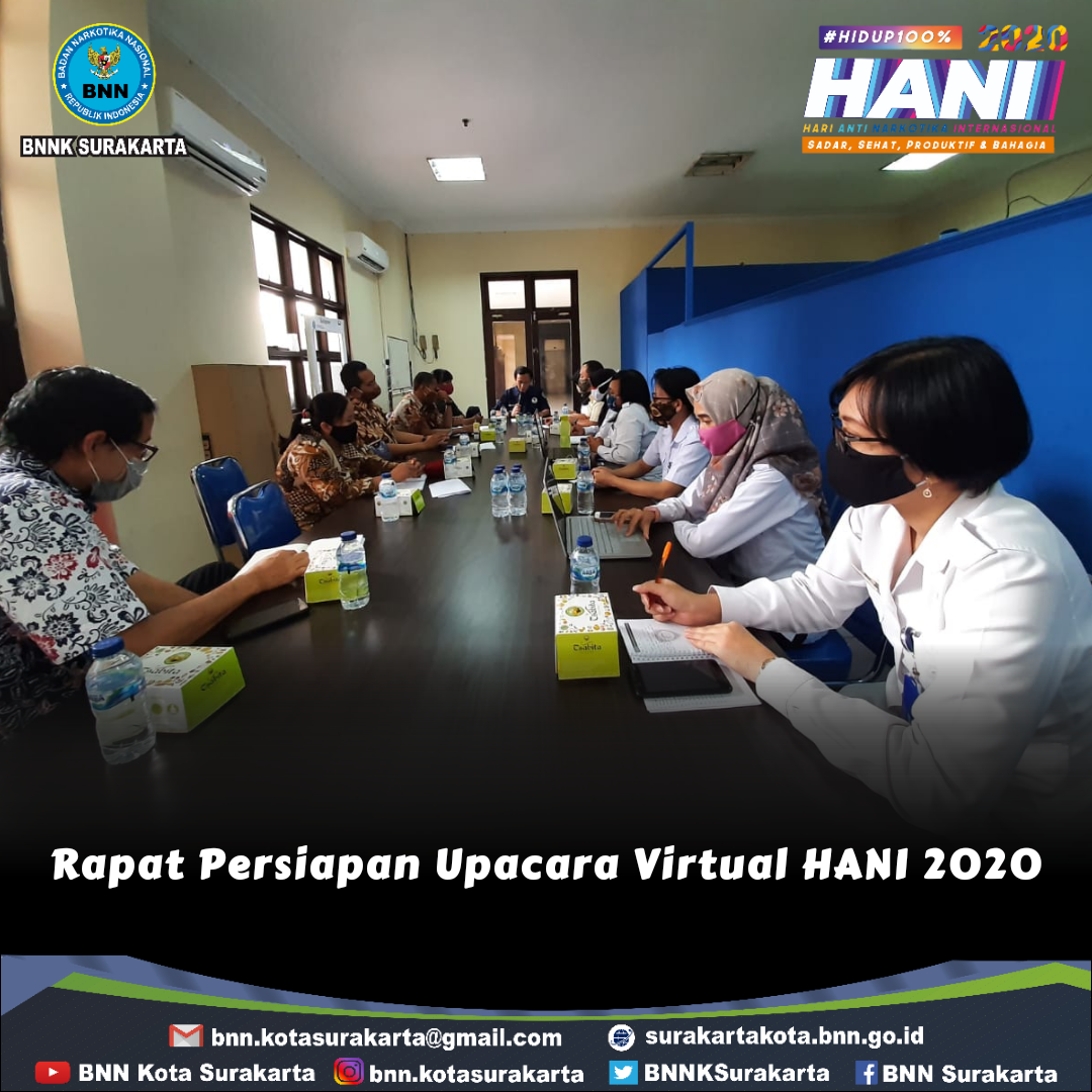 Rapat Persiapan Upacara Virtual Hari Anti Narkotika Nasional 2020 Tingkat Kota Surakarta Rapat Persiapan Upacara Virtual Hari Anti Narkotika Nasional 2020 Tingkat Kota Surakarta