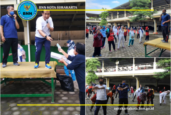 Senam Sehat BNN Kota Surakarta Bersama Warga Kelurahan Timuran