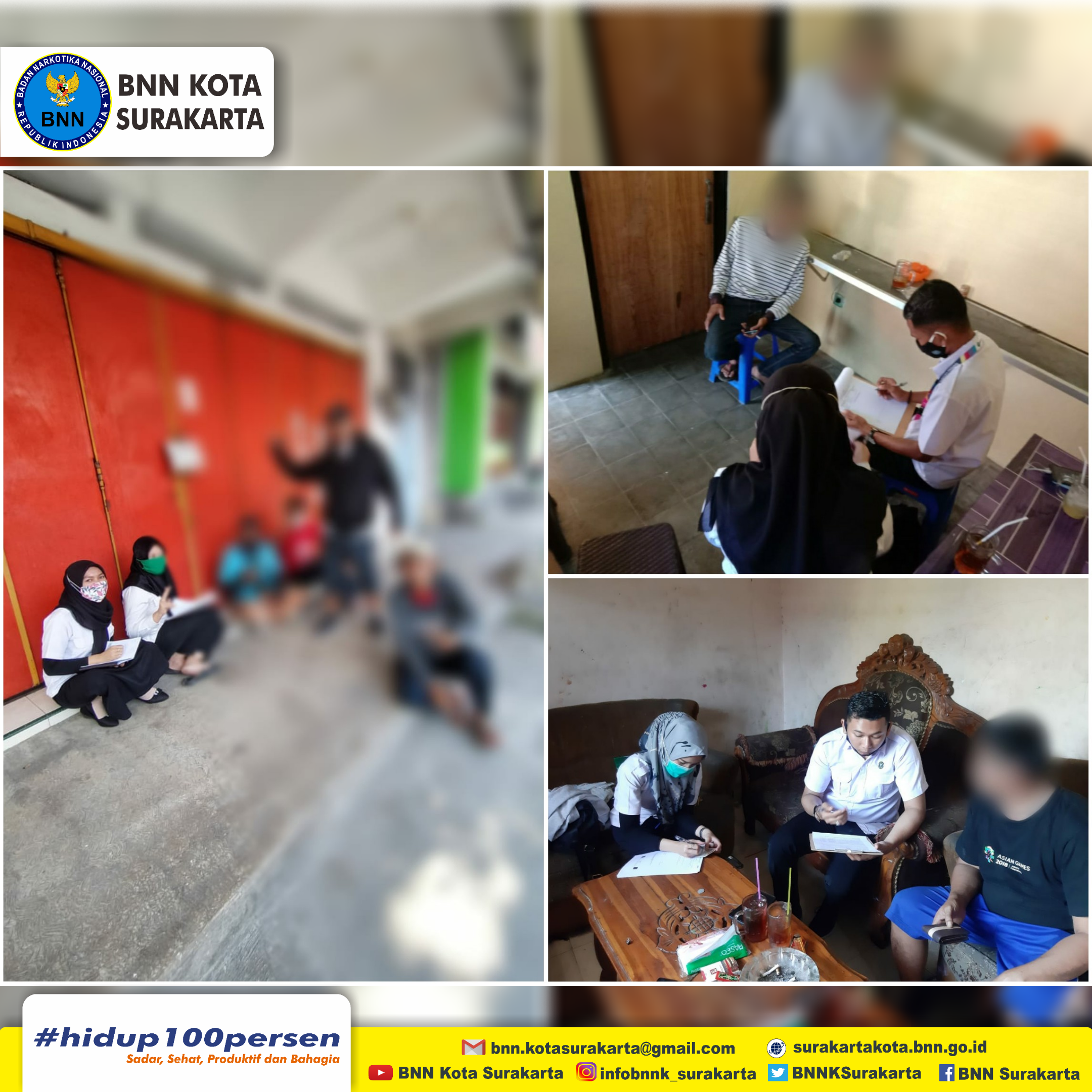 Skrining dan Intervensi Lapangan (SIL) oleh BNN Kota Surakarta di Wilayah Surakarta Skrining dan Intervensi Lapangan (SIL) oleh BNN Kota Surakarta di Wilayah Surakarta