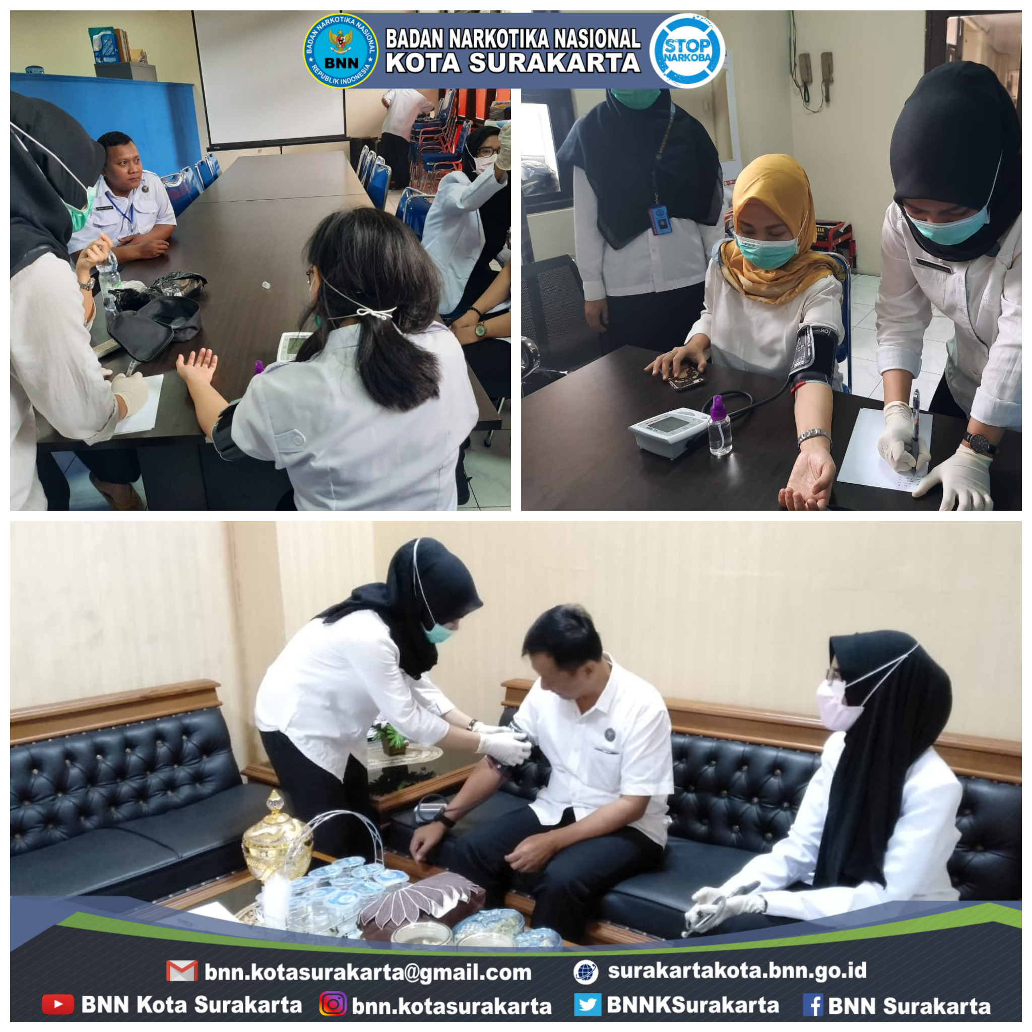 Pemeriksaan Kesehatan bagi Pegawai BNNK Surakarta