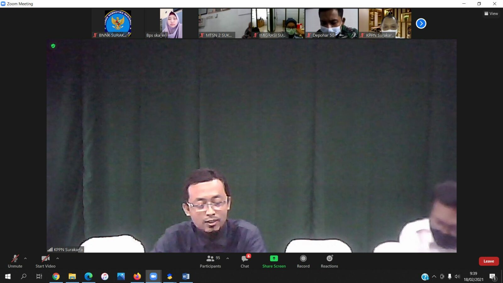 Video meeting Sosialisasi/Bimtek oleh KPPN Surakarta Konsep Otomatis