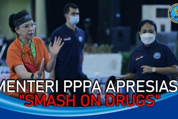 MENTERI PPPA APRESIASI KEJUARAAN TENIS MEJA “SMASH ON DRUGS” BNN RI