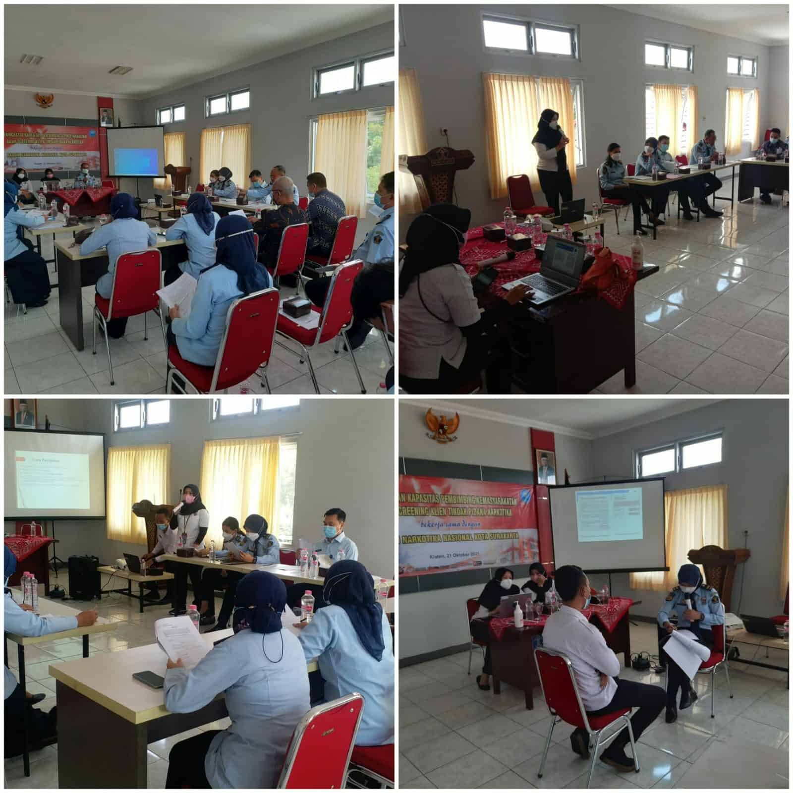 Skrining dan Intervensi Singkat (SIL) Sosialisasi Skrining Klien Tindak Pidana Narkotika di Bapas Kelas IIA Klaten Skrining dan Intervensi Singkat (SIL) Sosialisasi Skrining Klien Tindak Pidana Narkotika di Bapas Kelas IIA Klaten