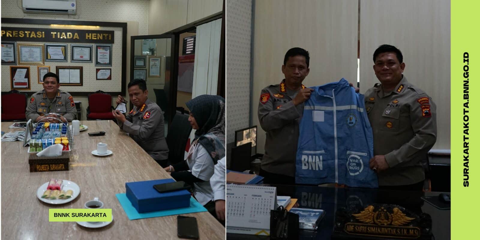 Audiensi Kepala BNNK Dan Kapolresta Surakarta : Perkuat Kolaborasi Dan Singergitas Dalam Upaya P4GN Audiensi Kepala BNNK Dan Kapolresta Surakarta, Perkuat Kolaborasi Dan Singergitas Dalam Upaya P4GN