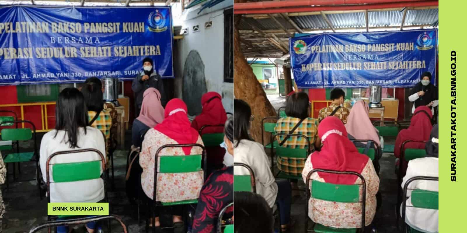 Penyuluhan Bahaya Penyalahgunaan Narkoba Pada Kegiatan Pelatihan Bakso Pangsit Kuah kerjasama dengan Koperasi Sedulur Sehati Sejahtera