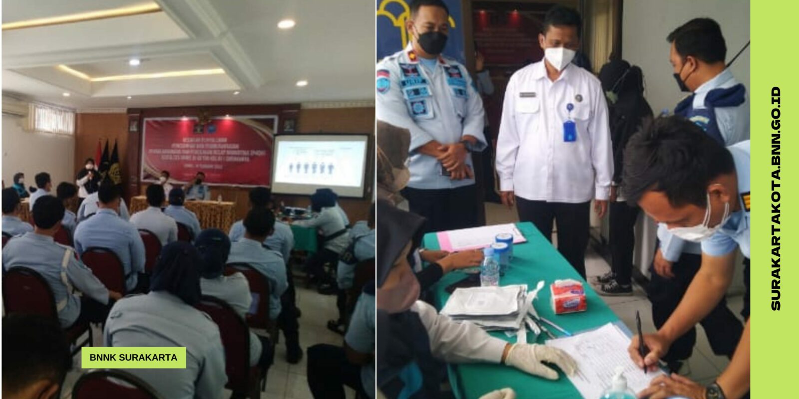 Test Urine & Penyuluhan P4GN Pegawai Rutan Surakarta
