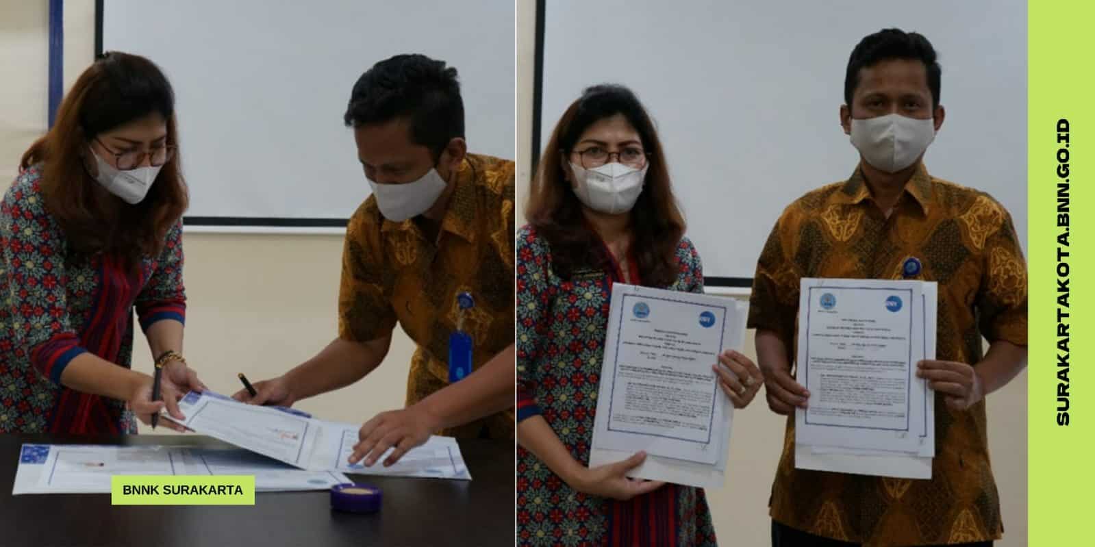 Penandatanganan Perjanjian Kerja Sama antara BNNK Surakarta Dengan LPP RRI Surakarta Penandatanganan Perjanjian Kerja Sama antara BNNK Surakarta Dengan LPP RRI Surakarta