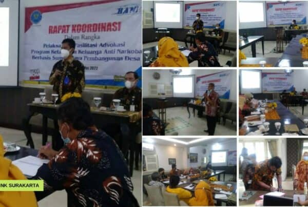 Rapat Koordinasi Pelaksanaan Fasilitasi Advokasi Program Ketahanan Keluarga Anti Narkoba Pemberdayaan Masyarakat Anti Narkoba Berbasis Sumberdaya Pembangunan Desa