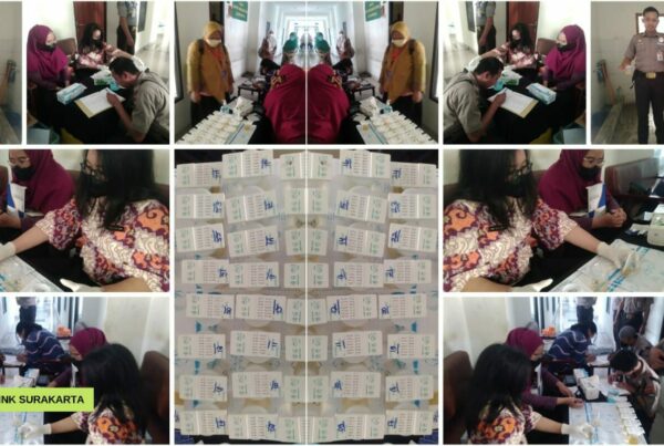 Test urine Satuan Pengamanan Rusunawa Putri Cempo Mojosongo