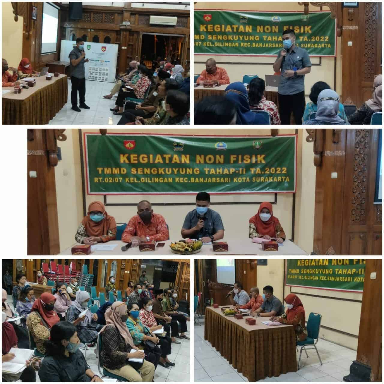 Informasi dan Edukasi melalui Penyuluhan dalam kegiatan Kegiatan Non Fisik TMMD Sengkuyung Tahap II T.A 2022 di Kelurahan Gilingan