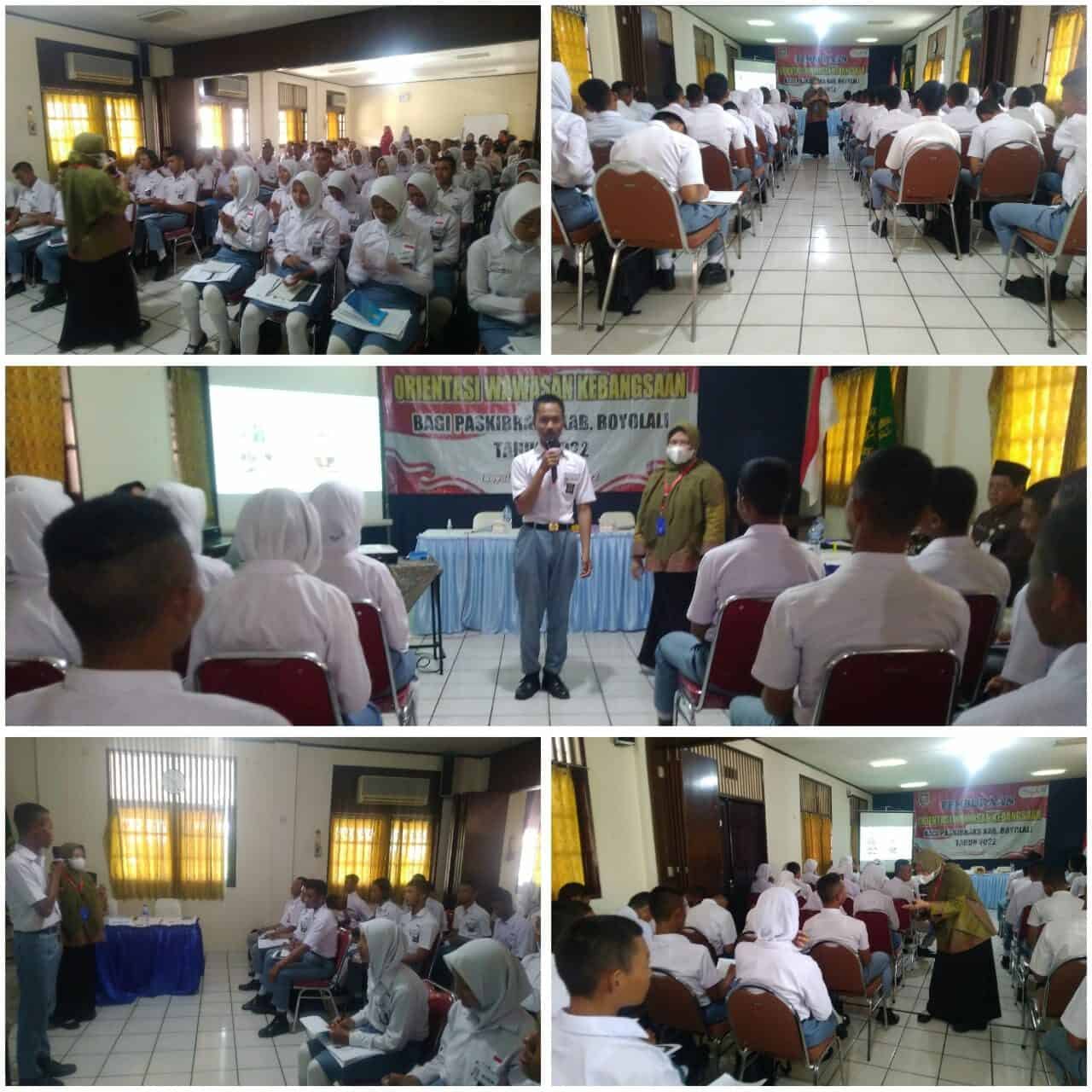 Informasi dan Edukasi dalam kegiatan Orientasi Wawasan Kebangsaan Bagi Paskibraka Kabupaten Boyolali Tahun 2022