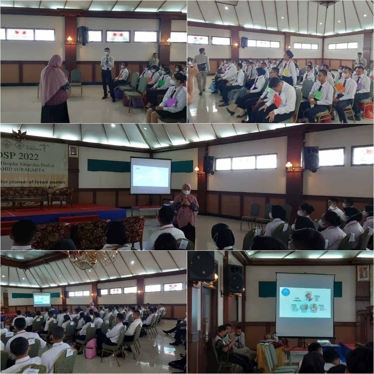Informasi dan Edukasi melalui Penyuluhan dalam Kegiatan Pendidikan Disiplin Sikap dan Profesi (PDSP) Tahun 2022 Sekolah Tinggi Pariwisata Sahid (STP) Surakarta