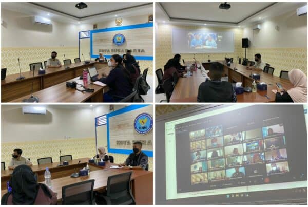 Virtual Meeting rapat sosialisasi aplikasi monitoring media sosisal (MMS) Tahap IV