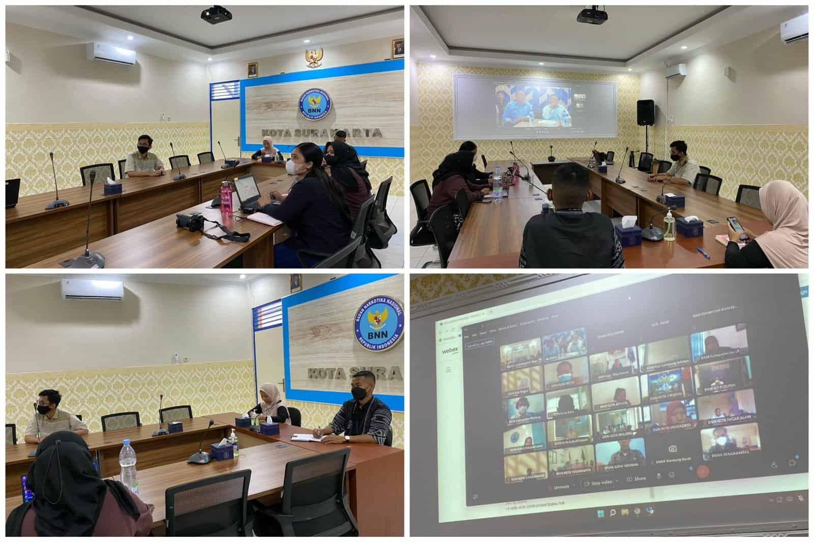 Virtual Meeting rapat sosialisasi aplikasi monitoring media sosisal (MMS) Tahap IV