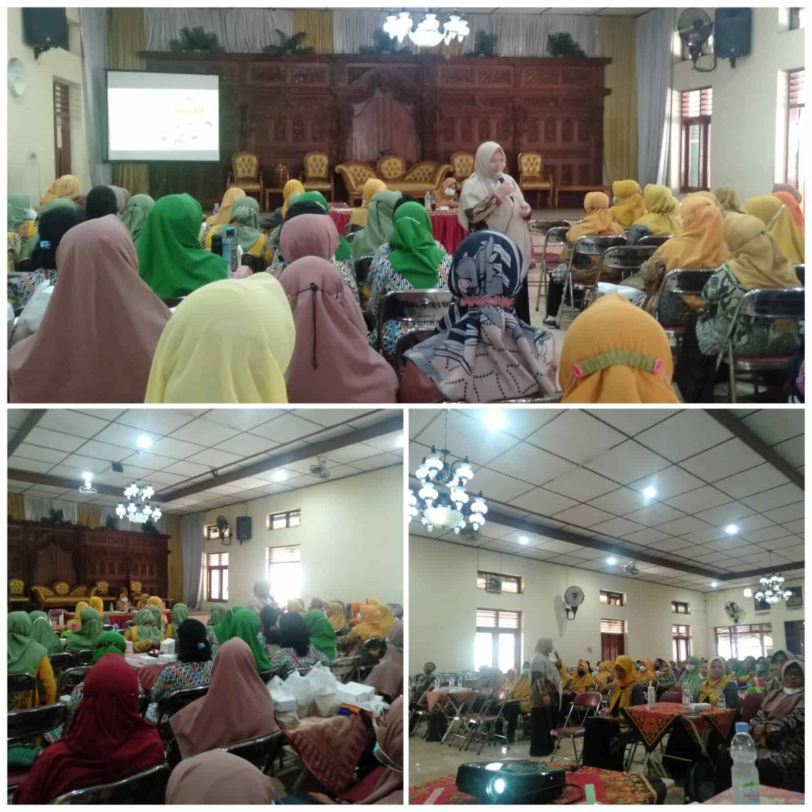 Informasi dan Edukasi melalui Penyuluhan dalam kegiatan Pertemuan Kader Posyandu “Srikandi Makamhaji”