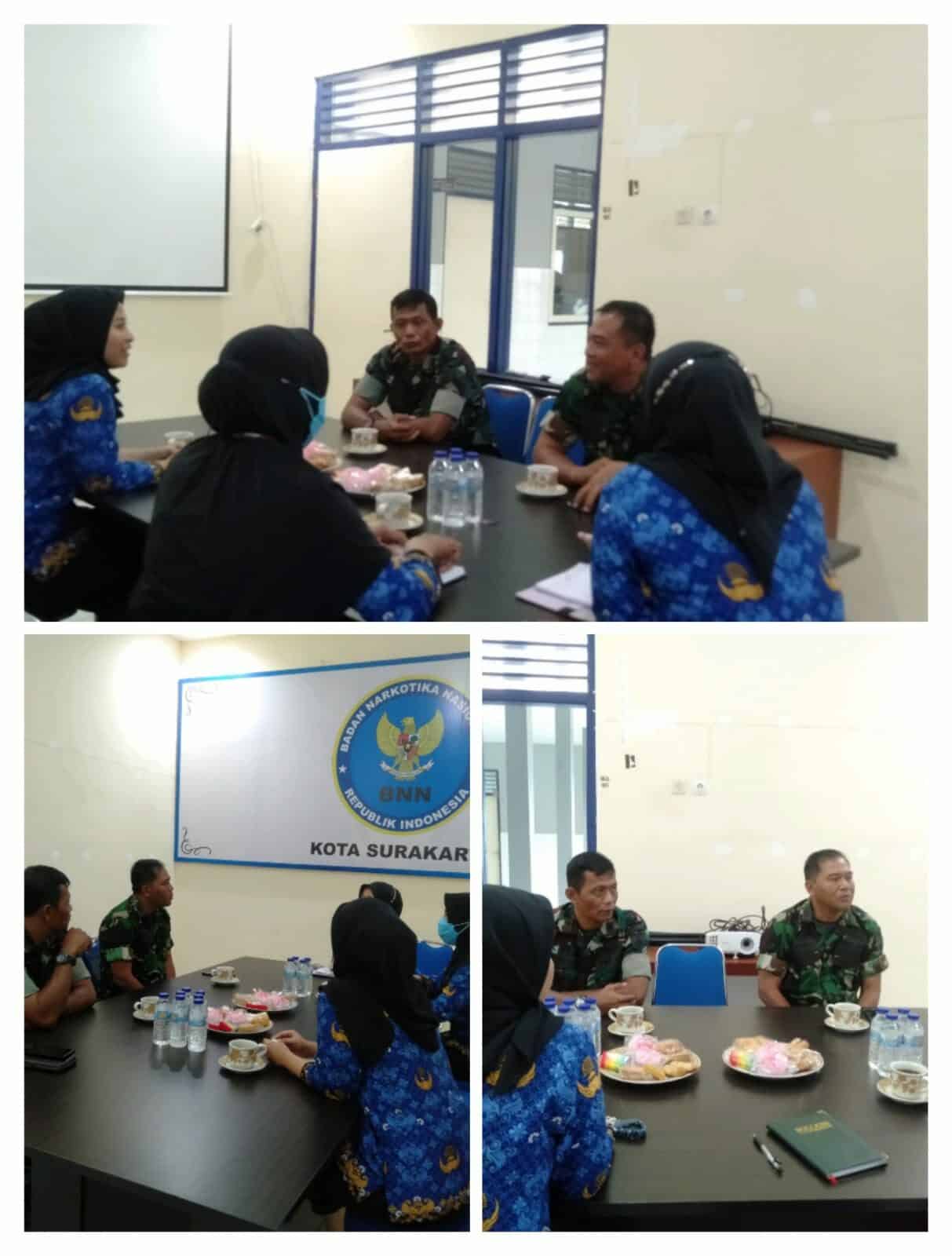 Koordinasi Sinkronisasi Program antara BNN Kota Surakarta dengan KODIM 07/35 Surakarta
