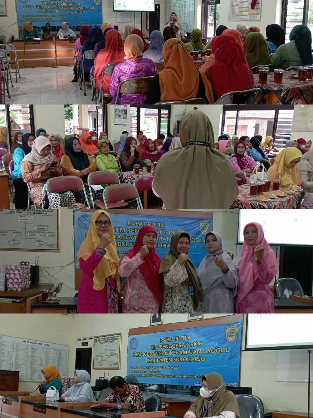 Sosialisasi Pencegahan Pemberantasan Penyalahgunaan dan Peredaran Gelap Narkotika (P4GN) kepada Tim Penggerak PKK di Kelurahan Gedangan Kabupaten Sukoharjo
