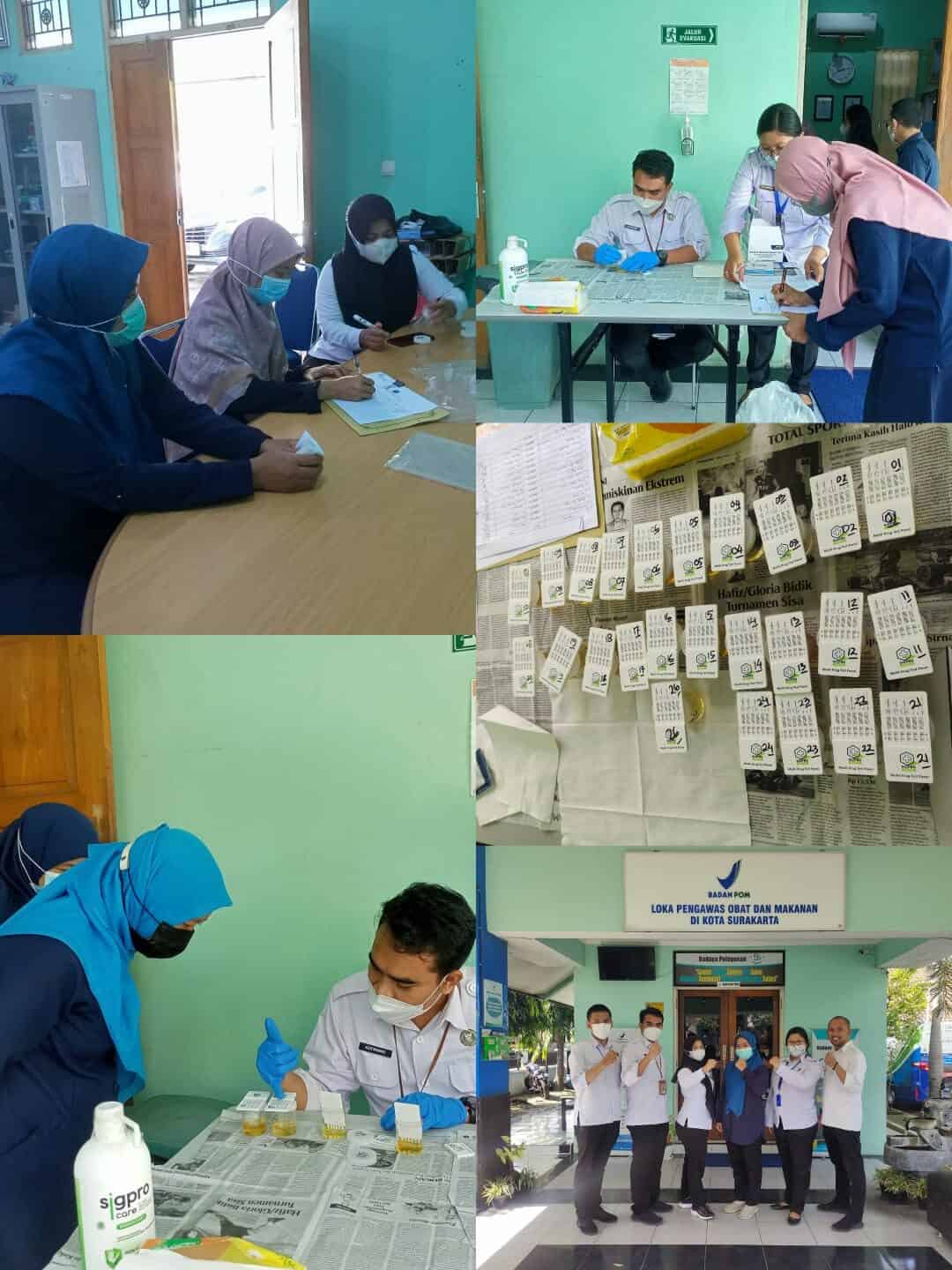 Pelaksanaan Tes Urine Bagi Pegawai Loka POM Surakarta