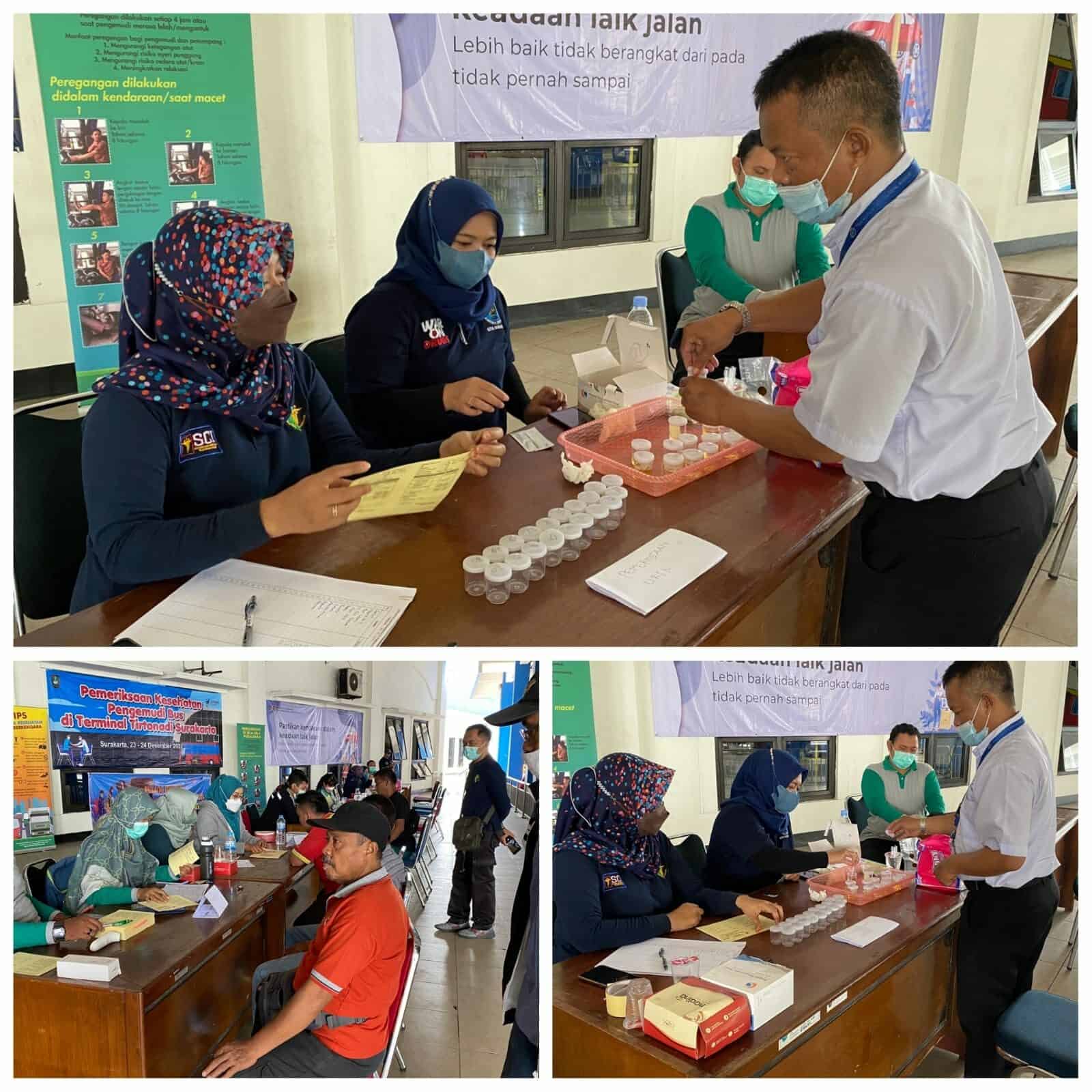 Pemeriksaaan Kesehatan dan Test Urine Pengemudi Bus Hari Ke-2 .