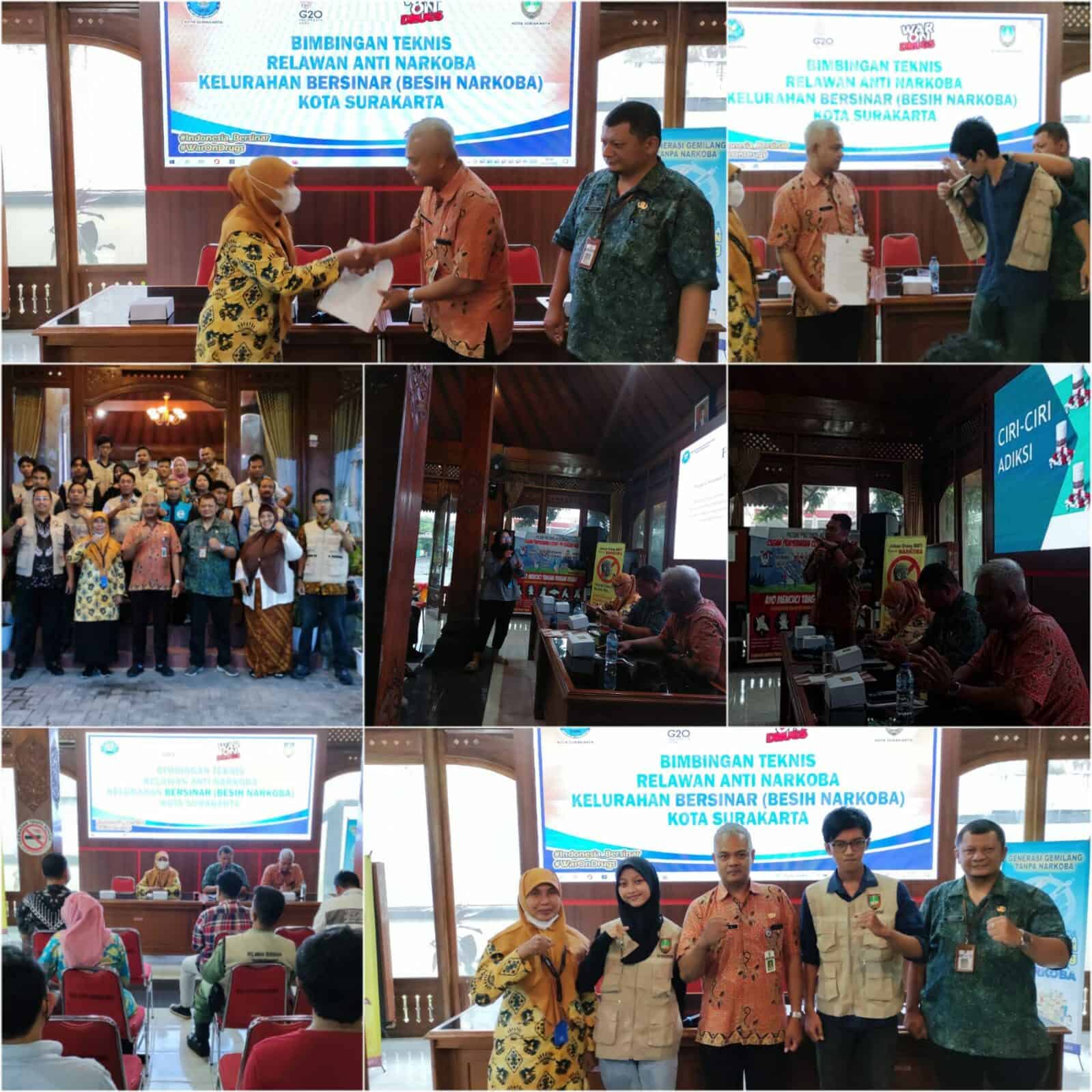 Pencanangan dan Pelatihan Relawan Kelurahan Bersinar (Bersih Narkoba) Kelurahan Pucangsawit Kecamatan Jebres Kota Surakarta