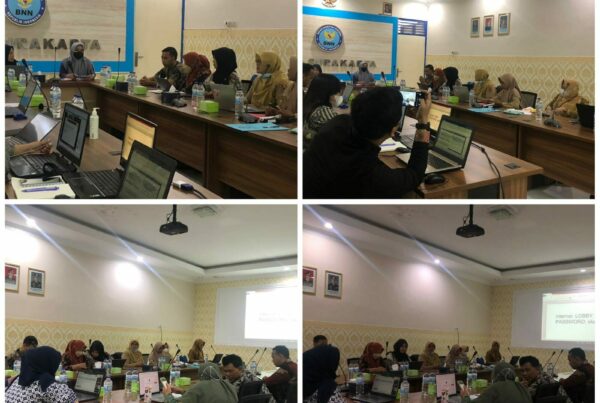Asistensi Penginputan Inpres No. 2 Tahun 2020 tentang RAN P4GN kepada Operator dan PIC Inpres wilayah Surakarta, Sukoharjo, Karanganyar, Sragen, Wonogiri, dan Boyolali periode B12 Tahun 2022