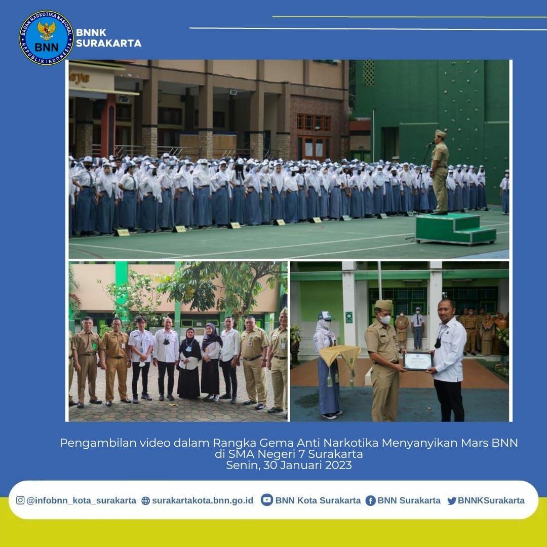 Pengambilan Video “Gema Anti Narkotika” di SMA Negeri 7 Surakarta