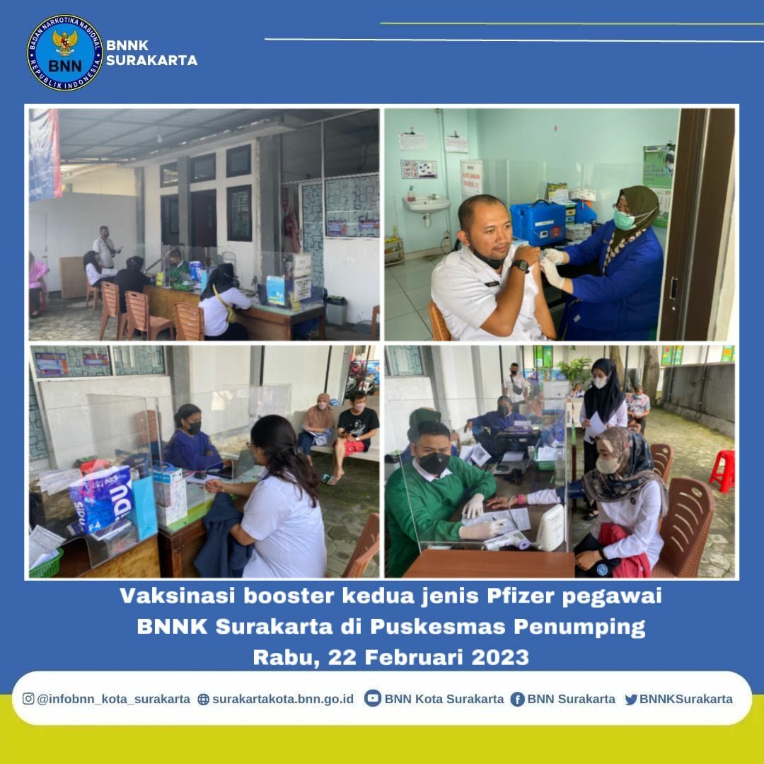 Vaksinasi Covid-19 Booster kedua Bagi Pegawai BNNK Surakarta Vaksinasi Covid-19 Booster kedua Bagi Pegawai BNNK Surakarta