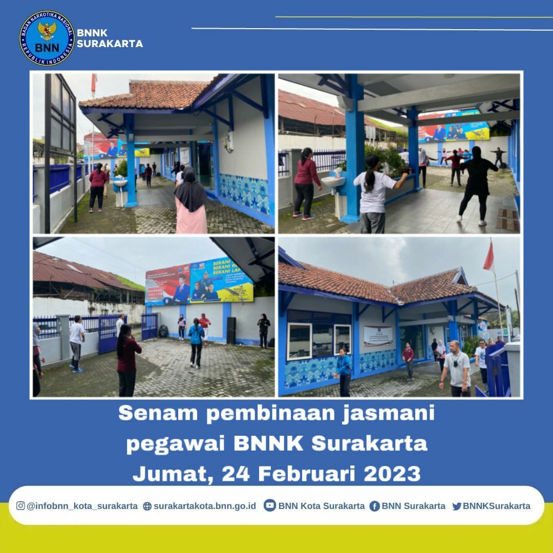 Senam Pembinaan Jasmani Pegawai BNNK Surakarta