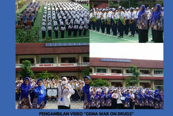 Pengambilan Video Menyanyikan Mars BNN dalam rangka “Gema War On Drugs” di SMP Negeri 3 Surakarta