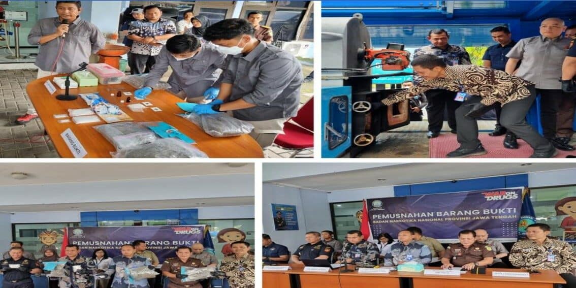 Pemusnahan Barang Bukti Narkotika BNNP Jawa Tengah