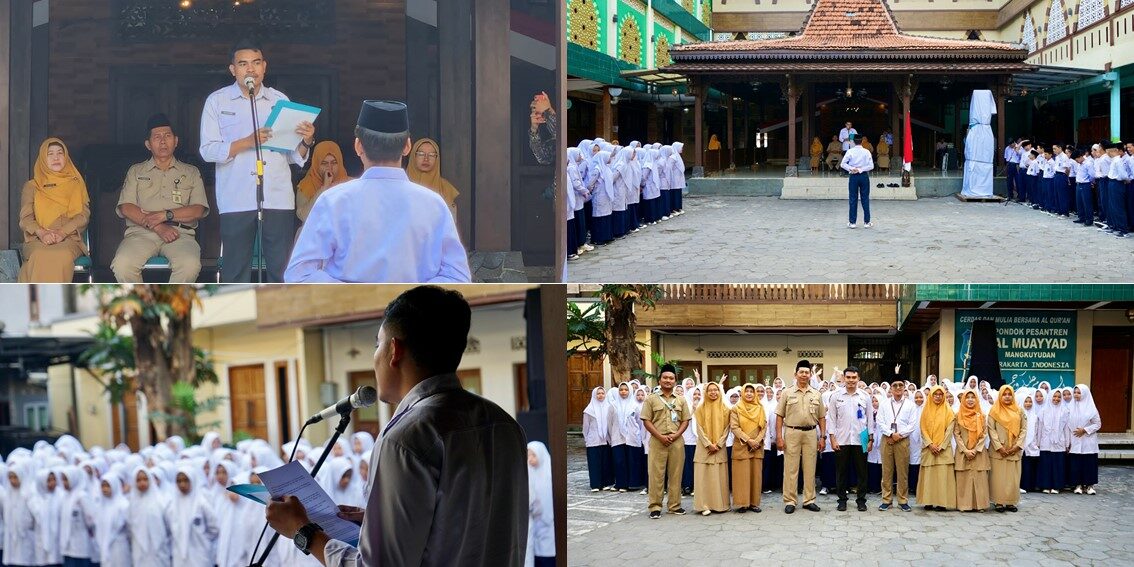 Sosialisasi P4GN Dalam Upacara Bendera di SMP Al-Muayyad Surakarta