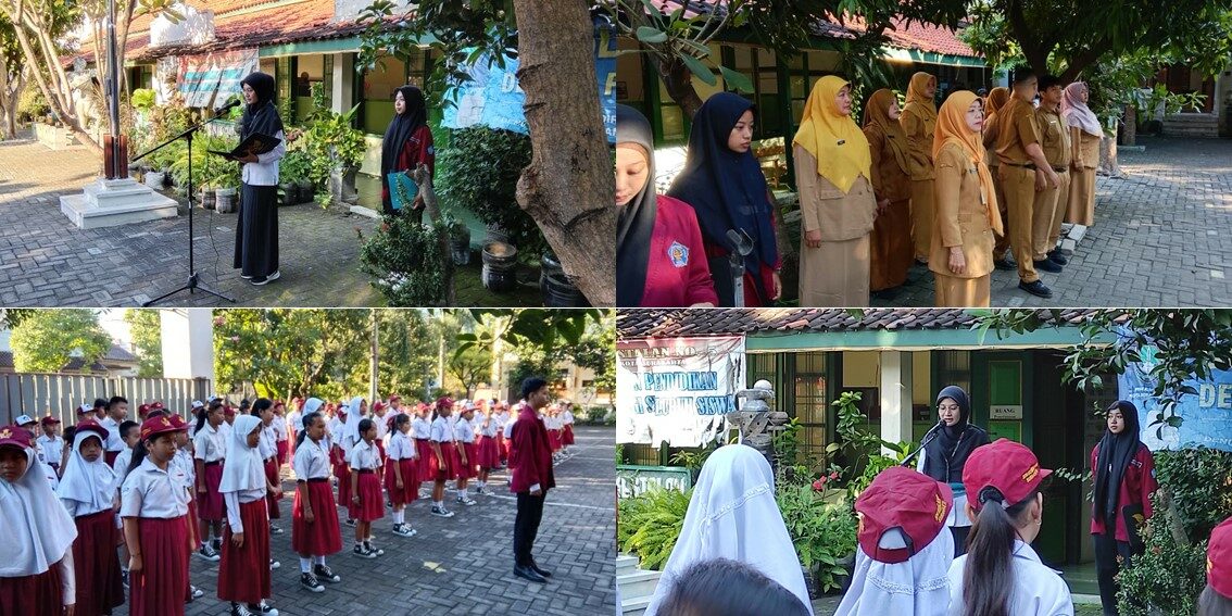 Sosialisasi P4GN Dalam Upacara Bendera di SD Negeri Kestalan Surakarta
