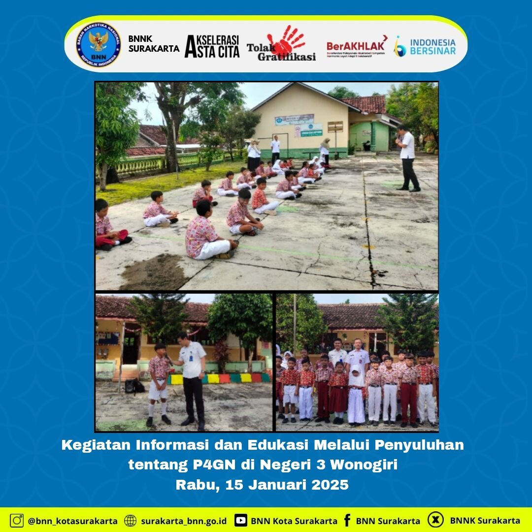 Sosialisasi Bahaya Narkoba di SD Negeri 3 Wonogiri Sosialisasi Bahaya Narkoba di SD Negeri 3 Wonogiri